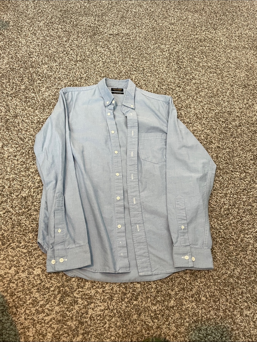 Flint and Tinder - Men's Light Blue Oxford Button-Down Shirt with Chest Pocket
